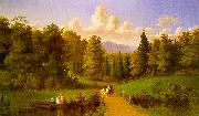 Johann M Culverhouse An Afternoon Outing oil painting artist